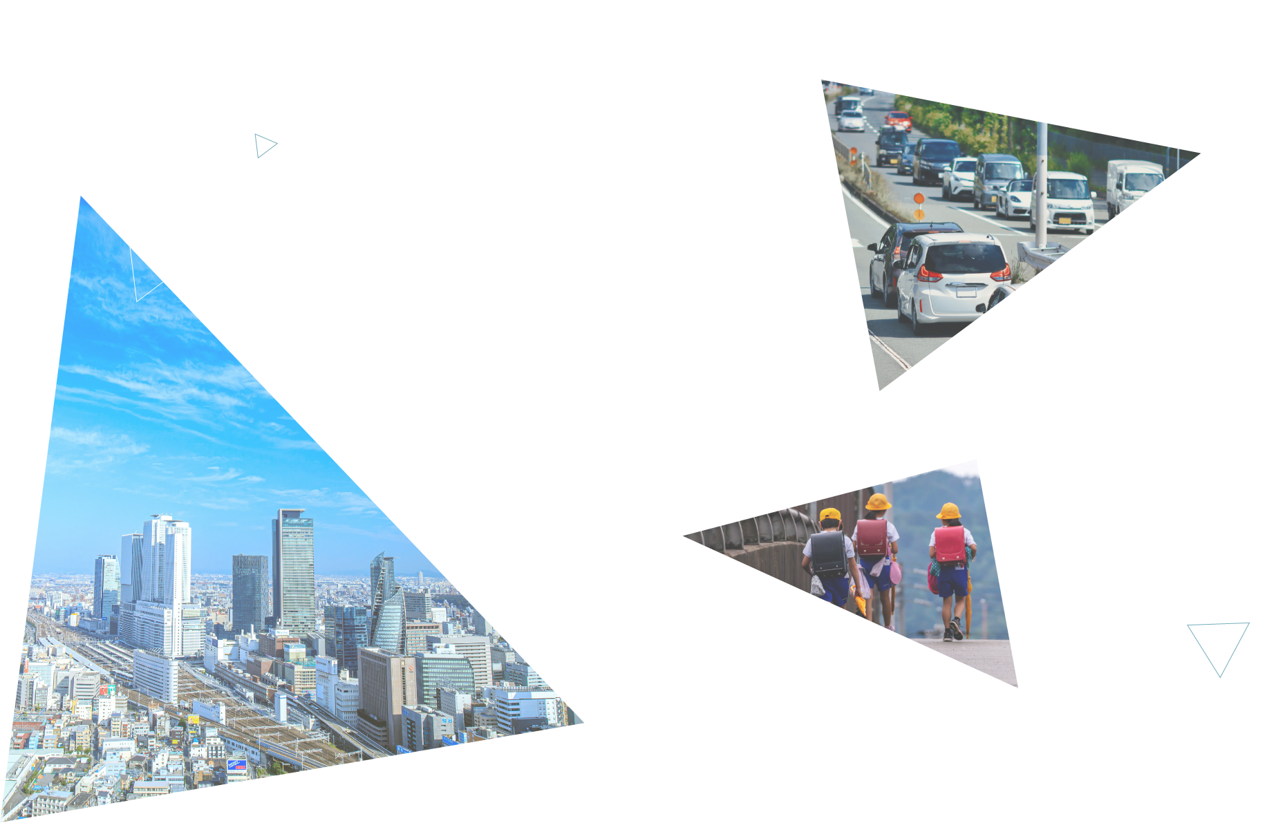 道路や建物の画像